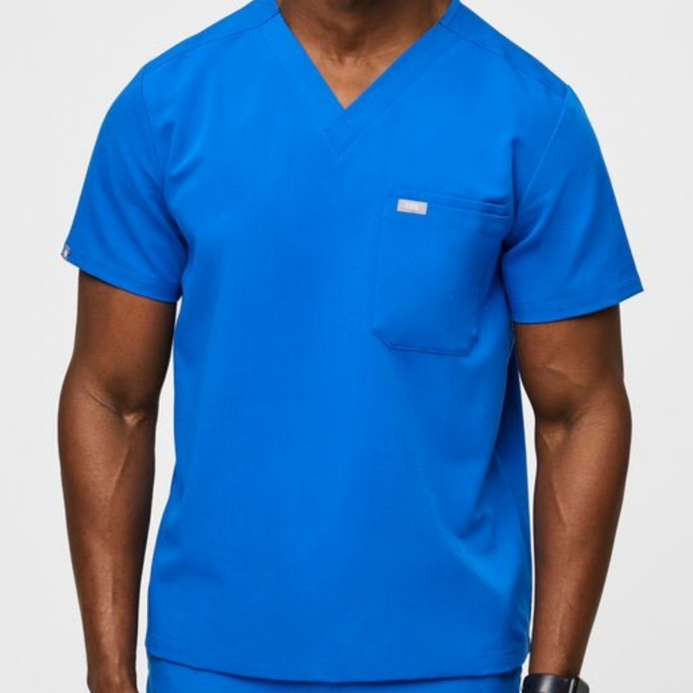 Figs scrub top men's XXL Royal Blue